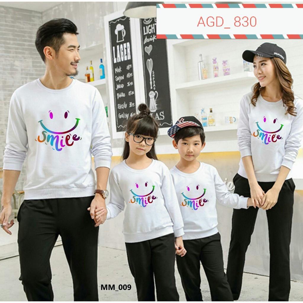 Áo nỉ bông smile - MÃ AGD830