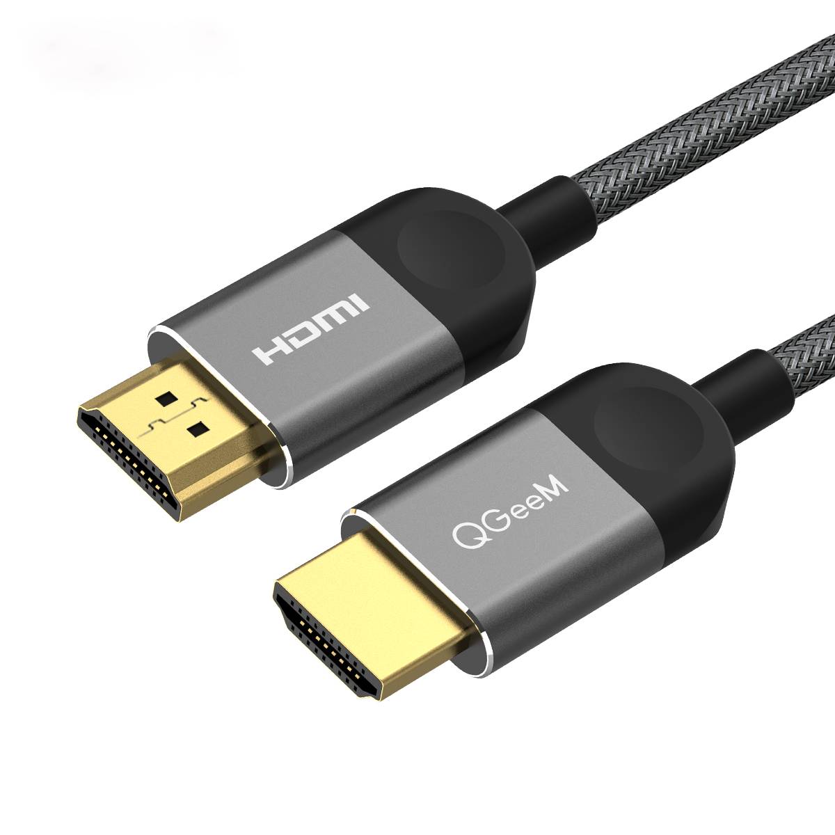 Cáp HDMI sang HDMI QGeeM hỗ trợ 4K*2K@60HZ UHD dây cáp bện nylon đầu mạ vàng hợp kim nhôm dài 2M-Hàng Chính Hãng