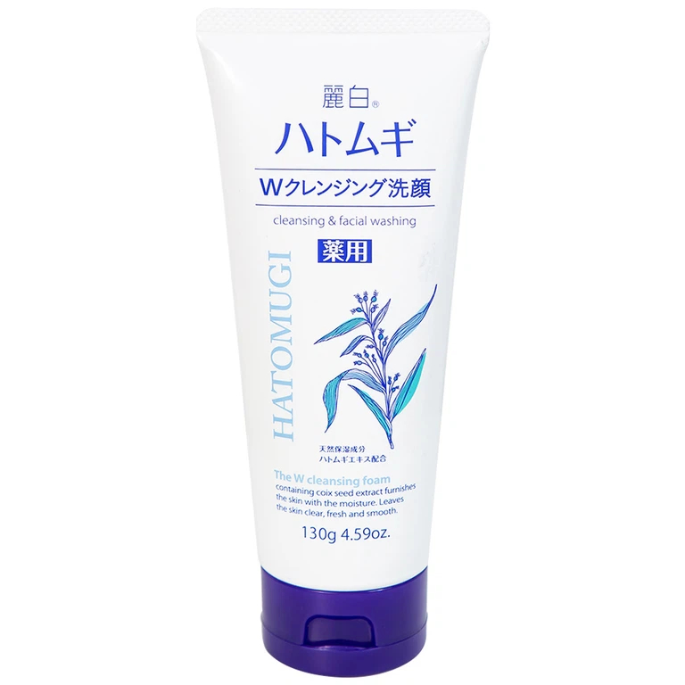 Sữa rửa mặt tẩy trang sáng da Hatomugi 130g/tuýp