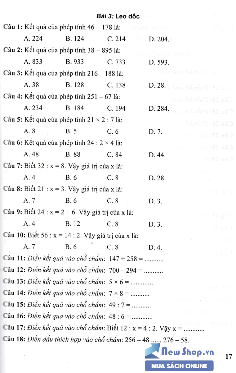 HƯỚNG DẪN GIẢI VIOLYMPIC TOÁN LỚP 3 (DÙNG CHUNG CHO CÁC BỘ SGK HIỆN HÀNH) - HA