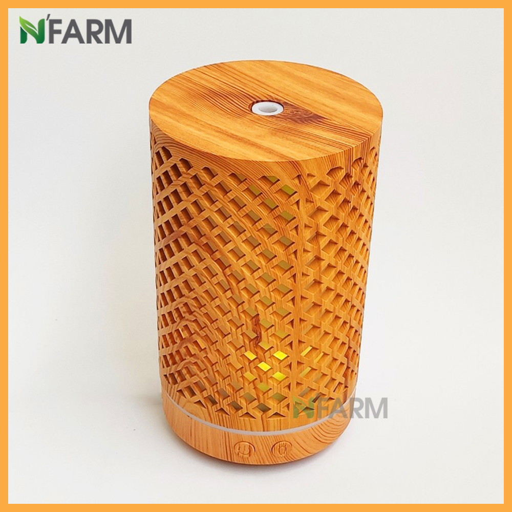 Combo máy khuếch tán/ máy xông tinh dầu hình Trụ Lưới N'Farm NF2065 + tinh dầu cam hương N'Farm(10ml)