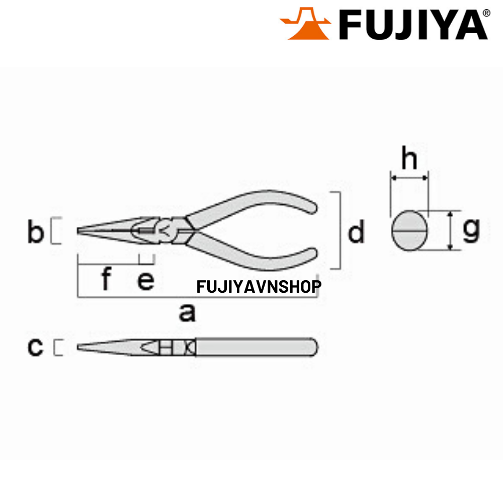 Kìm mũi nhọn Fujiya 350-125 (125mm)