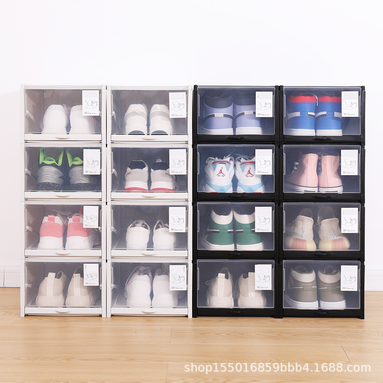 [10 HỘP TẶNG 1] hộp đựng giày thiết kế ngăn kéo trượt nắp trong suốt , tủ đựng giày có thể xếp chồng size lớn có lỗ thoáng khí