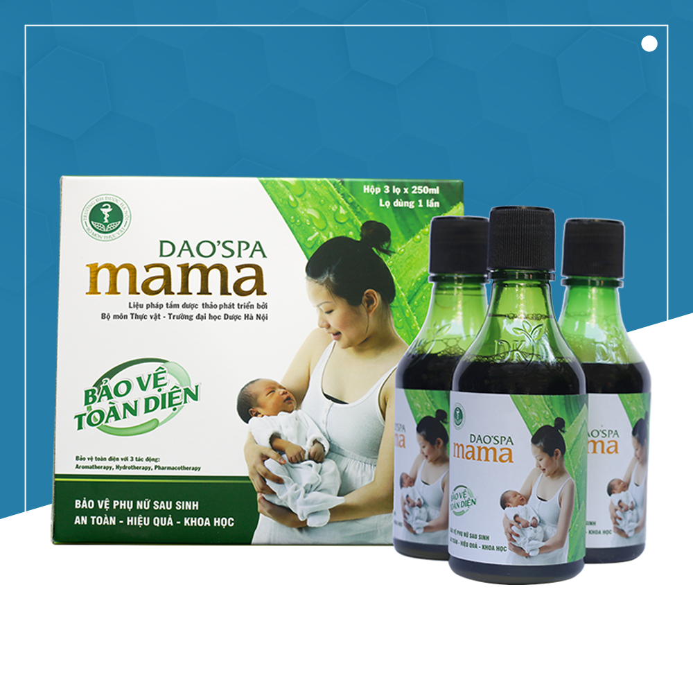 Combo 3 Hộp Xông tắm sau sinh Dao'spa Mama 9 chai 250ml - DK Pharma