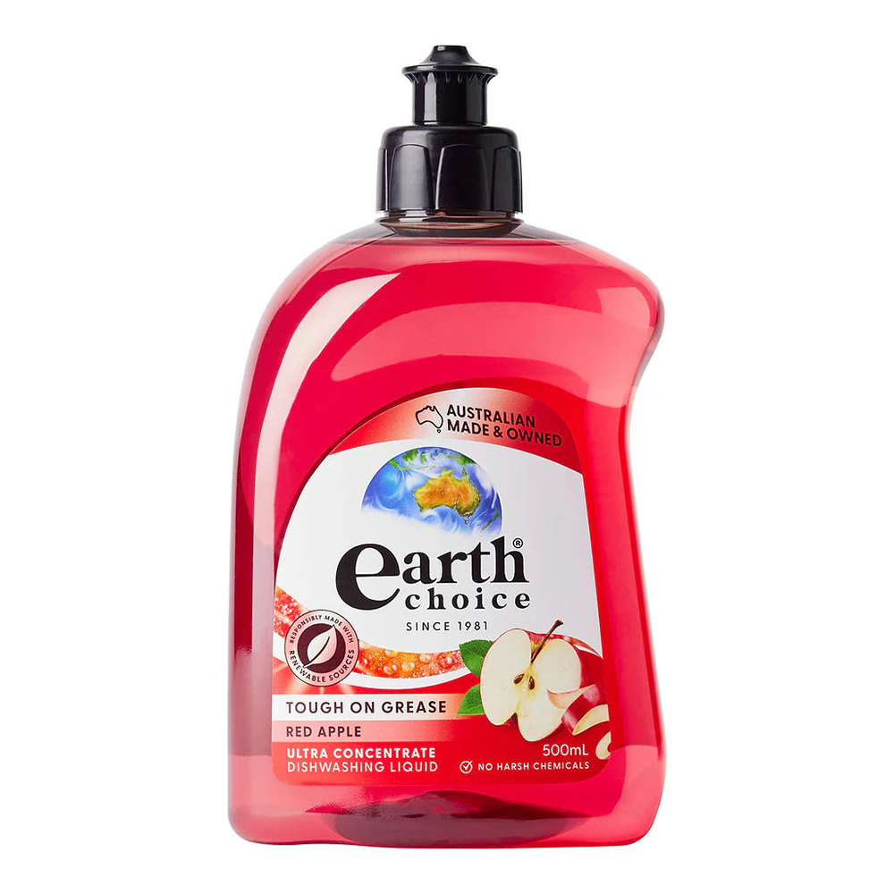 Nước rửa chén đậm đặc Earth Choice hương táo 500ml