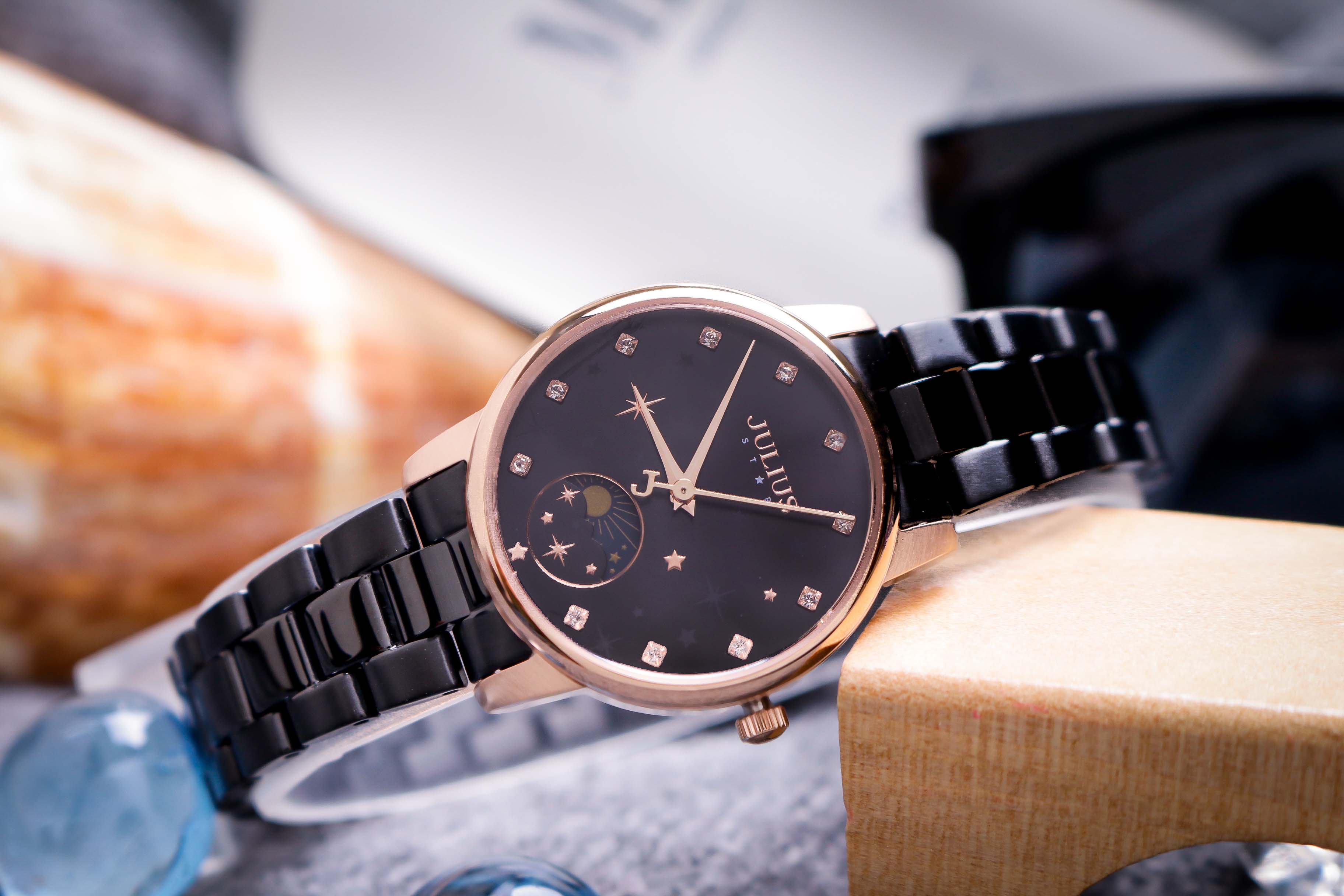 Đồng Hồ Nữ JS-029D Kính Sapphire Julius Star Hàn Quốc