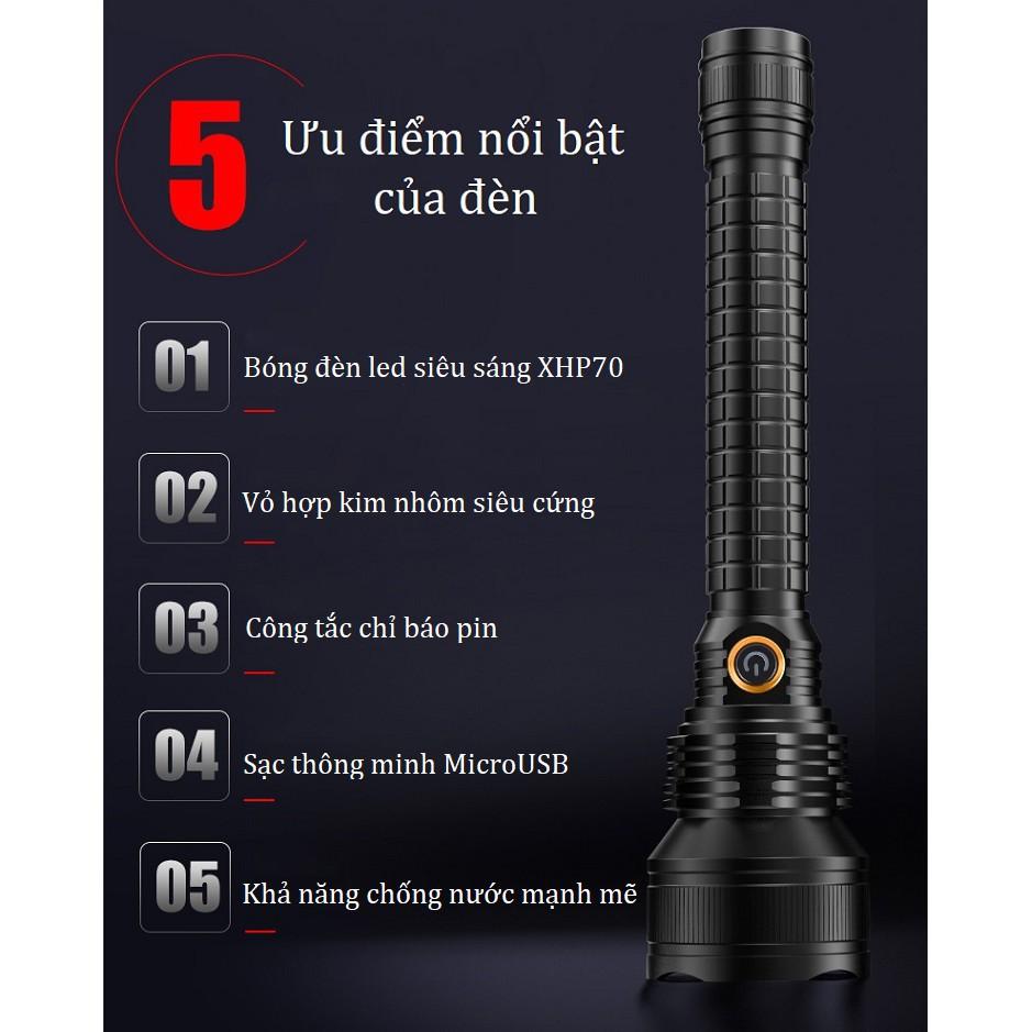 Đèn pin siêu sáng Led P70 A18 - CHIẾU XA ĐẾN HÀNG TRĂM MÉT