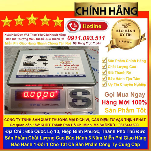 Cân Điện Tử VIBRA TPS 30 kg JAPAN