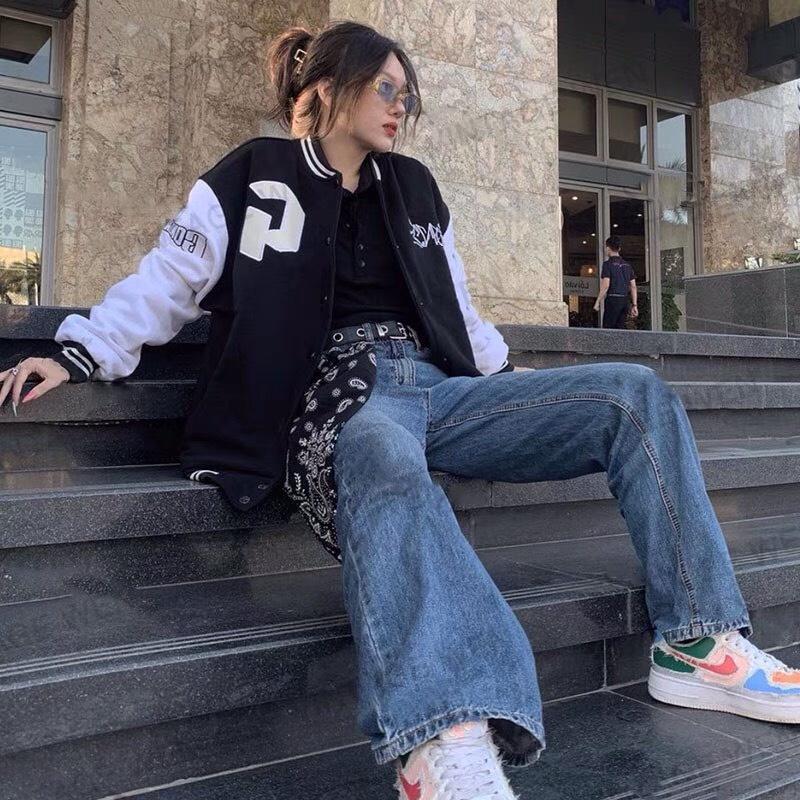 Hình ảnh Áo bomber nam nữ unisex khoác gió jacket dù 2 lớp cúc bấm form rộng local brand ulzzang phong cách hàn quốc đep CHỮ G