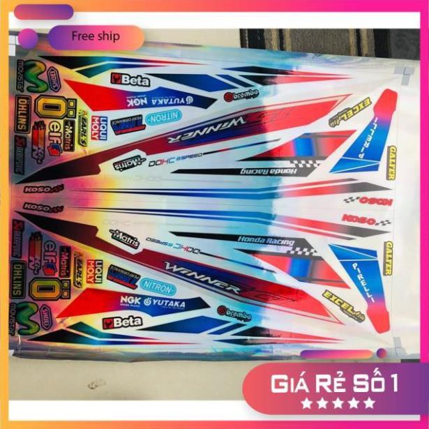 Trọn bộ tem rời winner chuyển màu Crom titan 7 màu bảo hành màu sắc vĩnh viễn