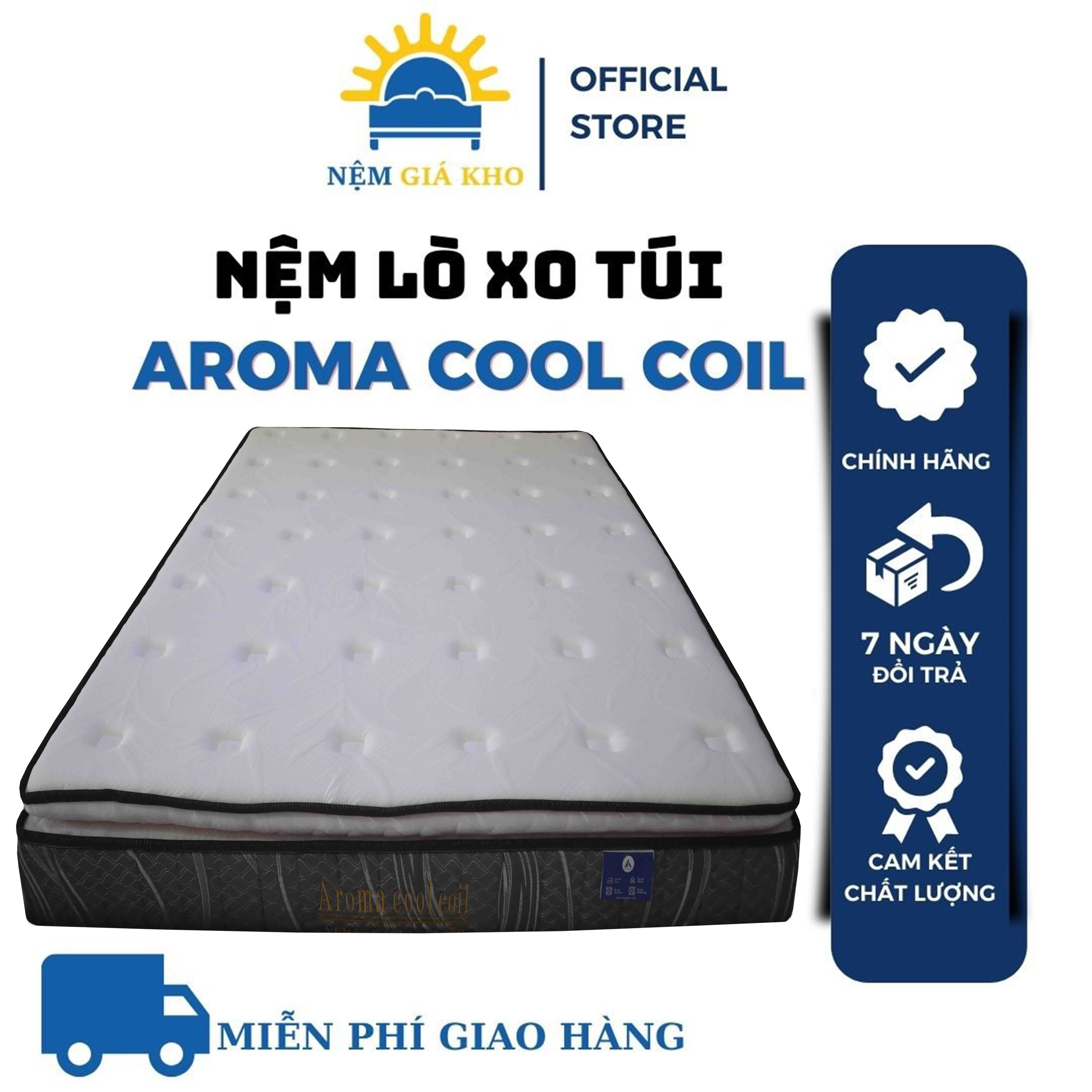 Nệm Khách Sạn Lò Xo Túi Aroma Cool Coil 3 Viền Độ Bền Cao Êm Ái Thoải Mái Nâng Đỡ Cơ Thể Tối Ưu Nhất