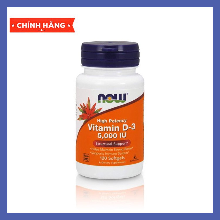 Viên Uống Now Foods Bổ Sung Vitamin D3 5,000 IU (240 Viên Nang)