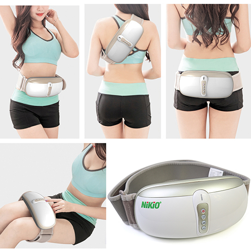 Đai Massage Bụng Nikio NK-169DC - Công Nghệ Rung Lắc Kết Hợp Hồng Ngoại Tân Tiến, Mát Xa Giảm Mỡ Thừa, Làm Săn Chắc Cơ Bụng Nhanh - Pin Sạc Tiện Lợi - Màu vàng