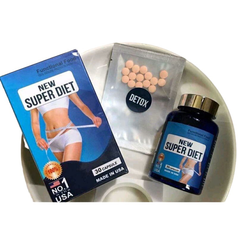 Viên uống đào thải mỡ thừa NEW SUPER DIET - Hộp 30 viên -Giảm an toàn hiệu quả