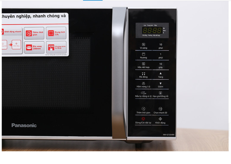 Lò vi sóng có nướng Panasonic NN-GT35HMYUE 23 lít - Hàng chính hãng - Chỉ giao Hà Nội