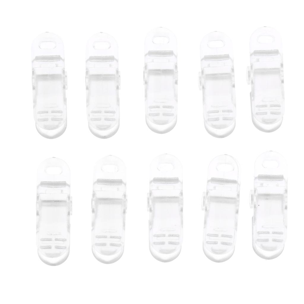 10 Pieces Plastic Tie Down Emergency Awning Set Tarp Clips Tent Clamps Black