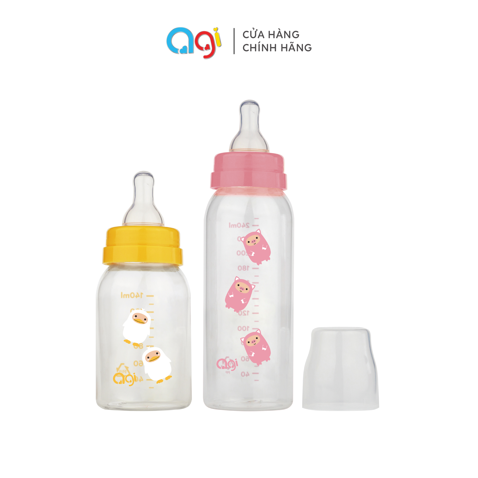 Combo 2 bình sữa PP Agi (140ml+250ml)