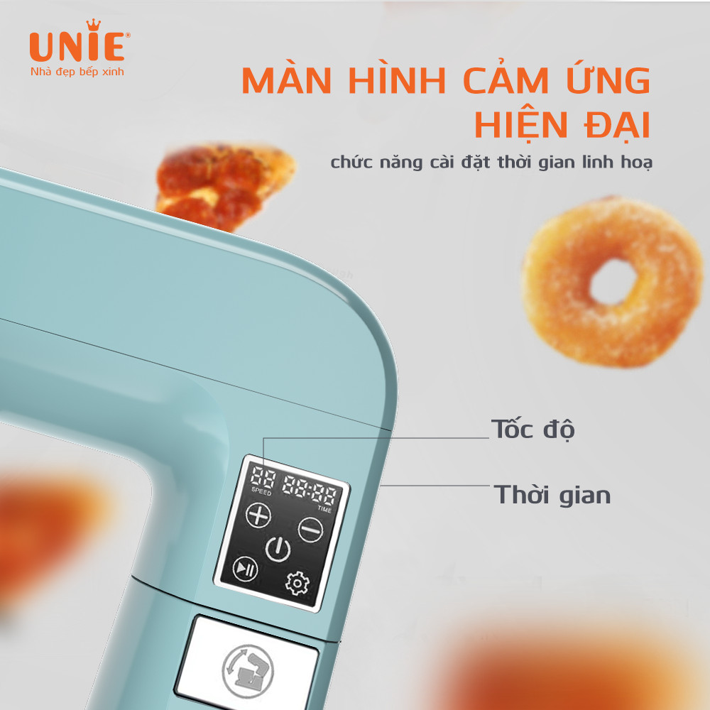 Máy Trộn Bột Đánh Trứng Đa Năng Unie UE-990 Tiêu Chuẩn Đức Dung Tích 6.5 Lít Công Suất 1800 W - Hàng Chính Hãng