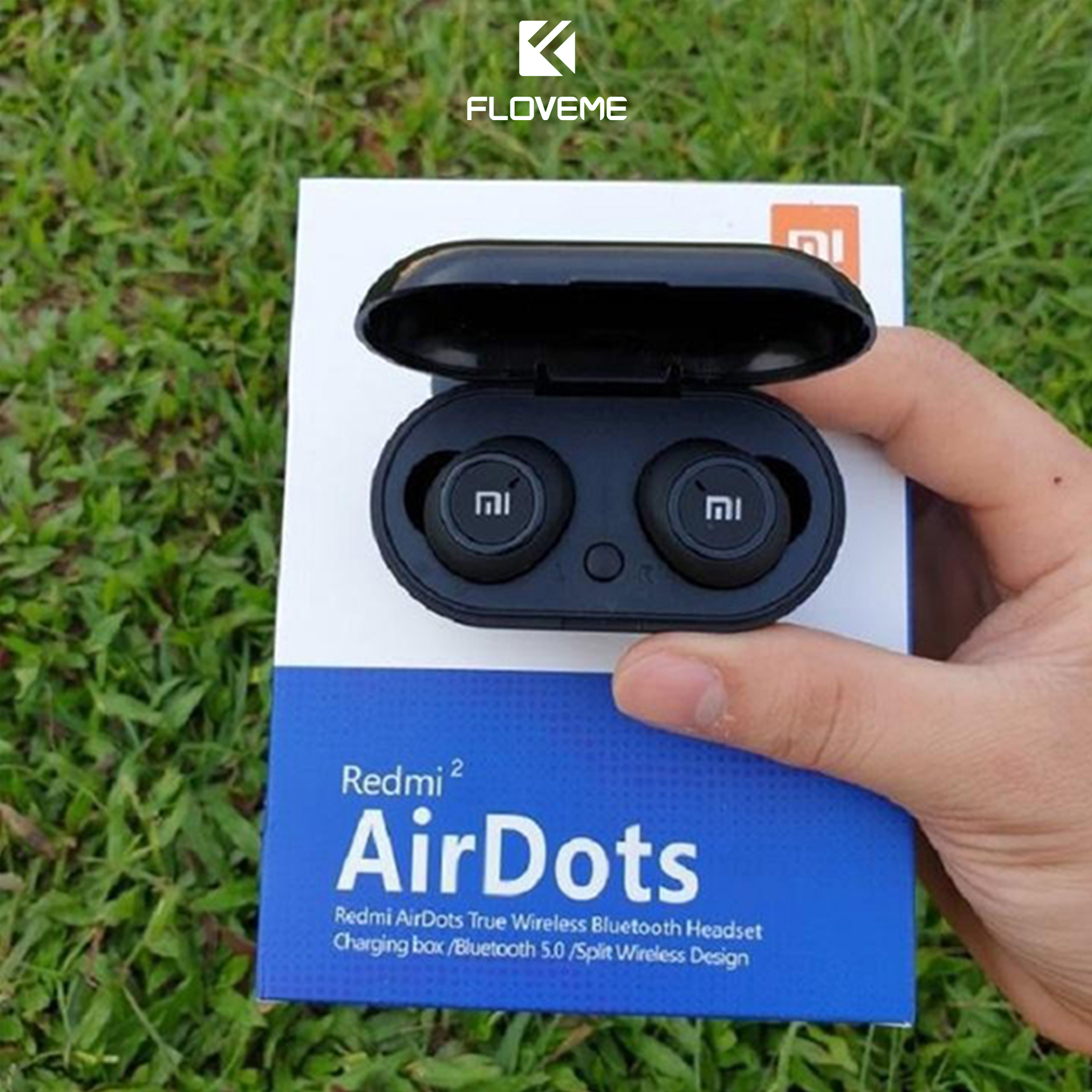 Tai Nghe Bluetooth FLOVEME  Airdots 2  - chất âm ấm, Bass-treble rõ ràng Chống Ồn - Mic Đàm thoại - Hàng chính hãng