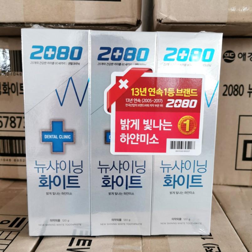 Kem đánh răng trắng răng 2080 Dental Clinic White Toothpast Hàn Quốc 120g
