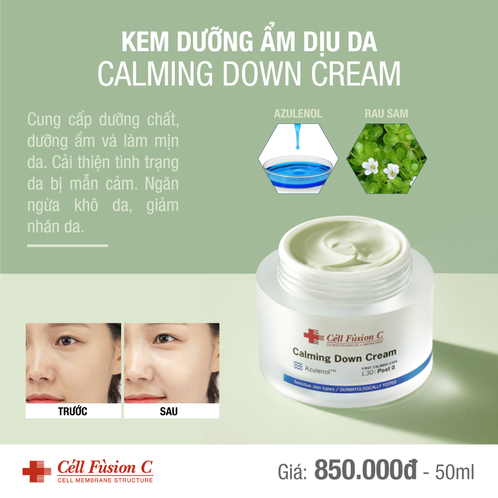 Kem Dưỡng Cấp Ẩm Và Làm Dịu Da Cell Fusion C Calming Down Cream (50ml)