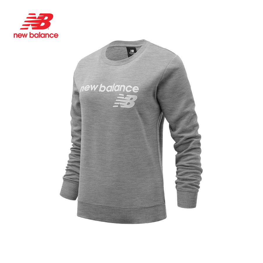 Áo nỉ thời trang nữ New Balance LIFESTYLE SWEATSHIRTS W ATHLETIC GREY - WT03811AG (form quốc tế)