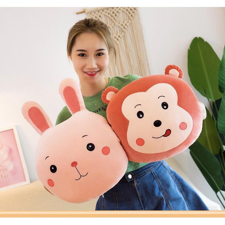 Chăn Gối Văn Phòng 3 Trong 1 Khỉ Ếch Thỏ và Sư Tử GM023 Chichi,Gấu Ngủ Kèm Mền siêu cute phù hợp mọi lứa tuổi.