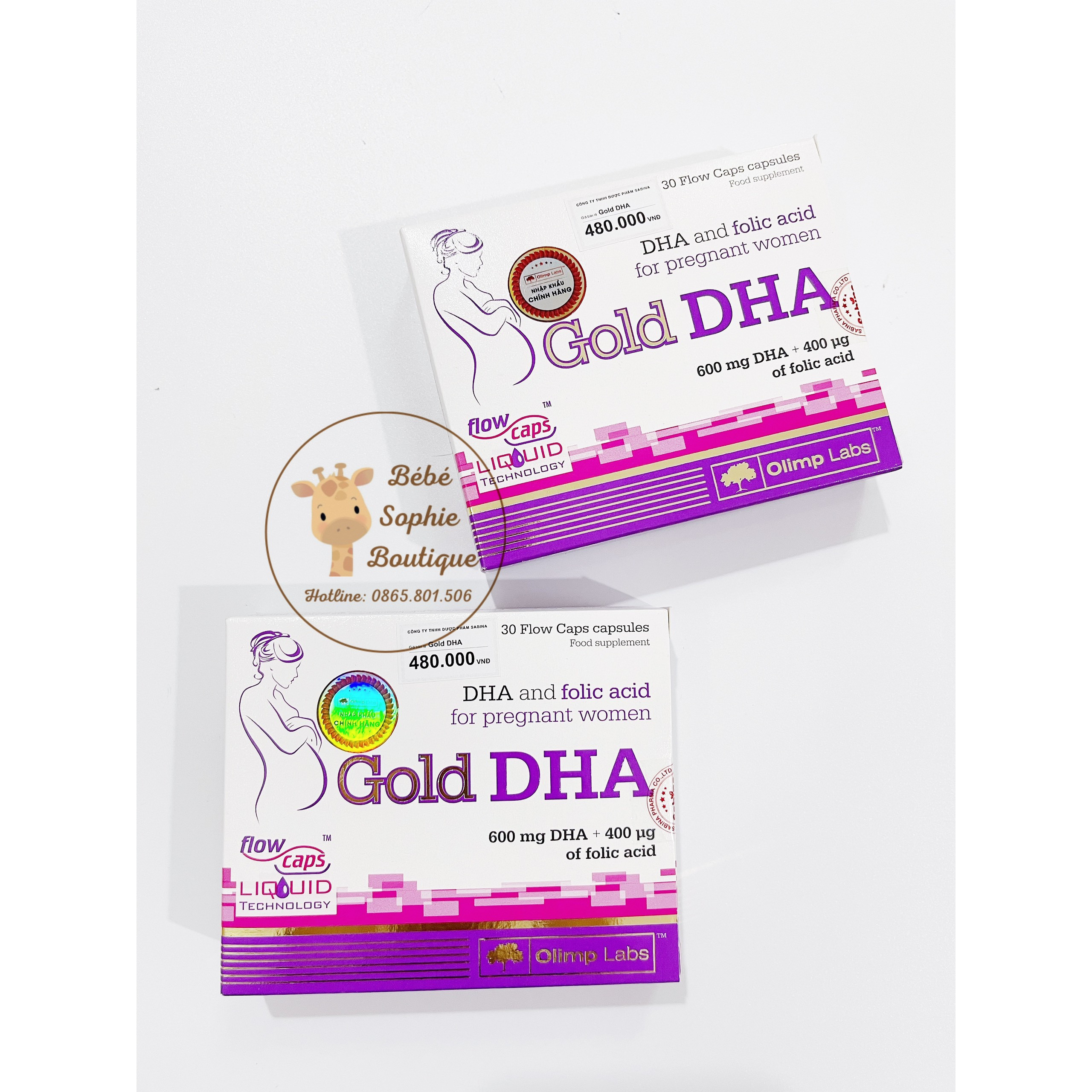 Combo 2 hộp Thực phẩm chức năng Gold DHA cho mẹ bầu và sau sinh