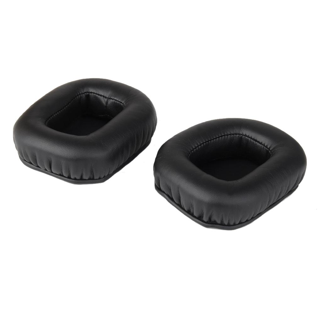 2pairs Black Leather Ear Pads Cushions for Razer  7.1 Elite Gaming Headset