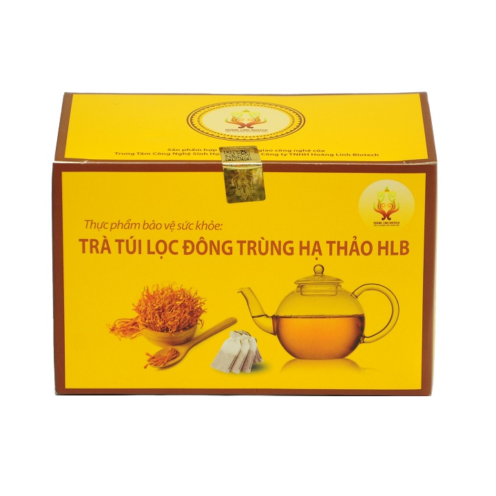 Trà Túi Lọc Đông Trùng Hạ Thảo HLB - Hộp 60g