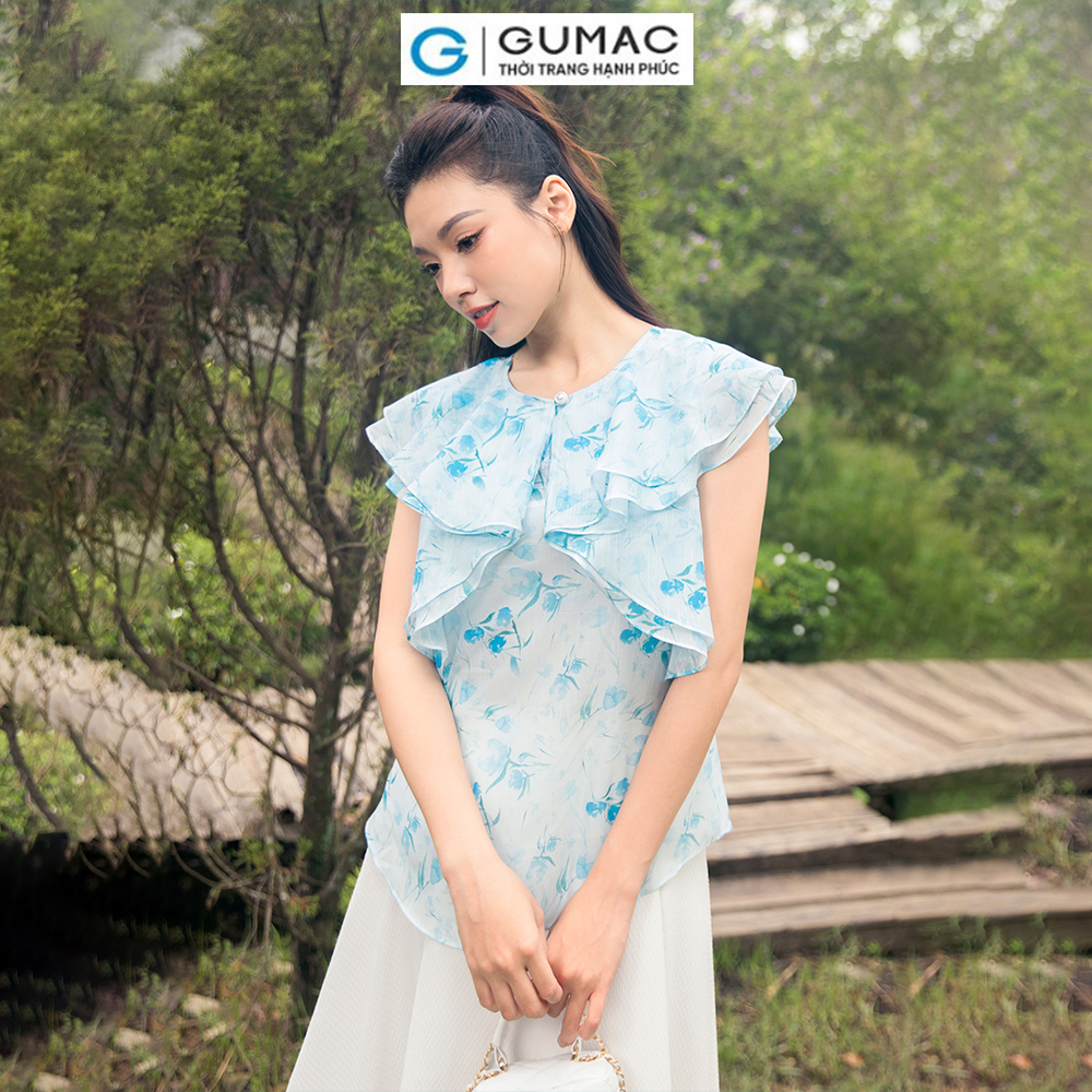 Áo kiểu xếp bèo AD11030 thời trang GUMAC