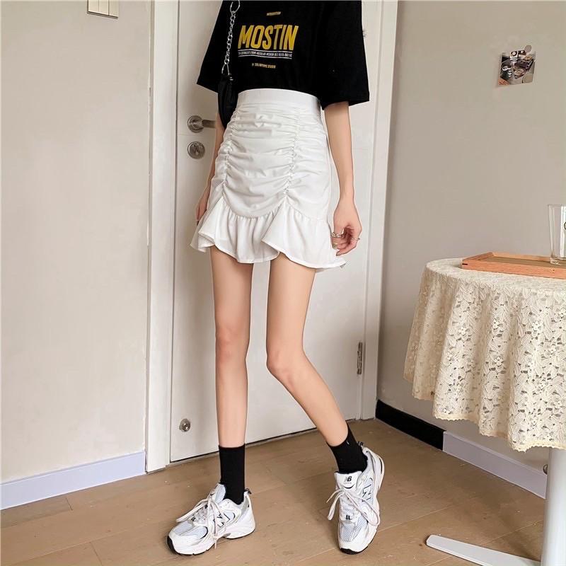 Sét Bộ Voan Áo Da Beo Trễ Vai Phối Chân Váy Nhún Đuôi Cá Quyến Rũ TTSA0605   Online Friday 2023