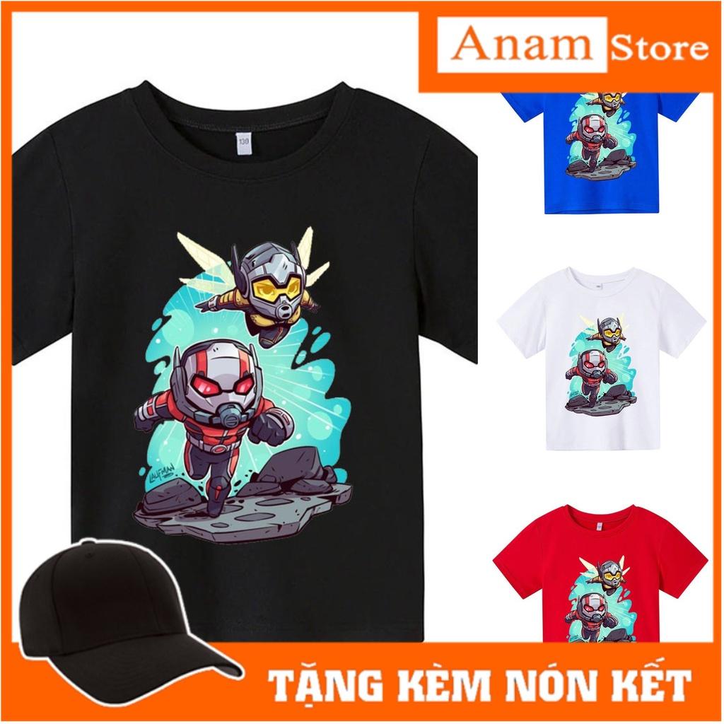 Áo thun cho bé, Áo thun trẻ em NGƯỜI KIẾN, 4 màu, có size người lớn, Anam Store