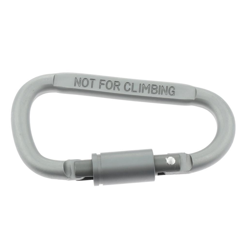 Durable Locking Climbing Carabiner D Shape Matte Keychain Clip