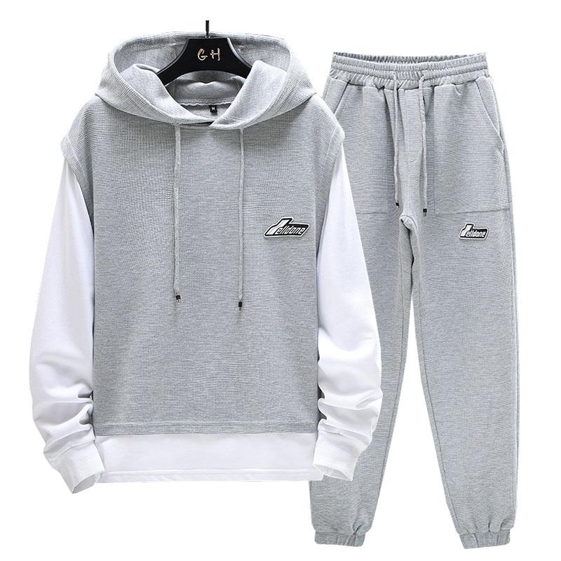 Bộ Nỉ Nam Thu Đông Áo Hoodie Kiểu Dáng Gile Phối Tay Dài Kèm Quần Jogger Thời Trang Zenkonu QA NAM 130V1