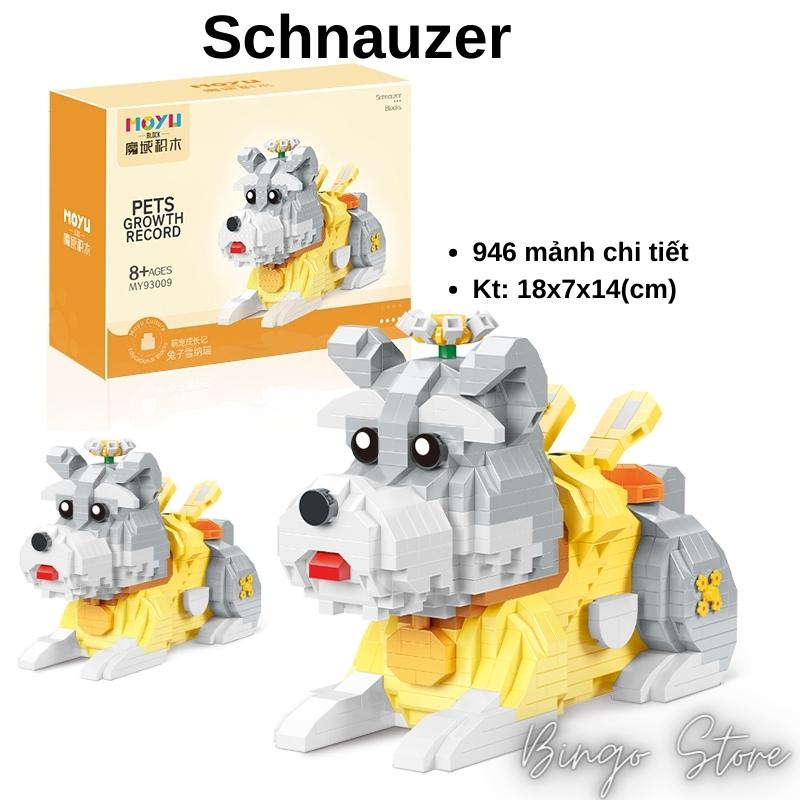 MÔ HÌNH LẮP RÁP CHÓ SCHNAUZER 946 CHI TIẾT