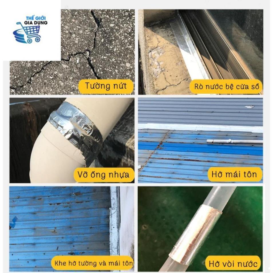 Cuộn 5 Mét Băng Keo Dán Rộng 5cm/10cm, Miếng Dán Siêu Dính, Miếng Chống Thấm Nước, Keo Chống Dột,Siêu Dính