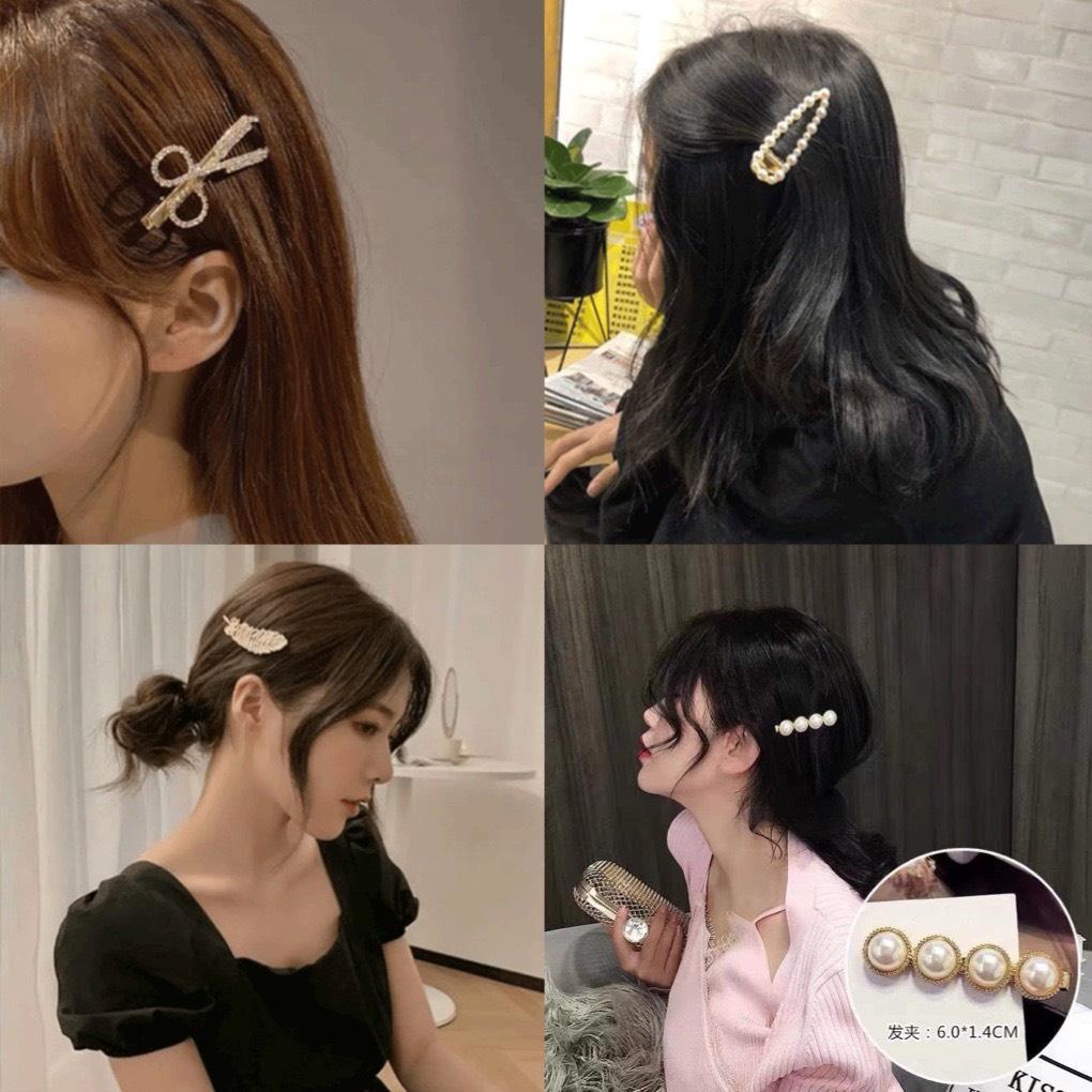 SET 5/6 - KẸP ĐÍNH NGỌC PHONG CÁCH TIỂU THƯ SANG TRỌNG - NUNAM SHOP
