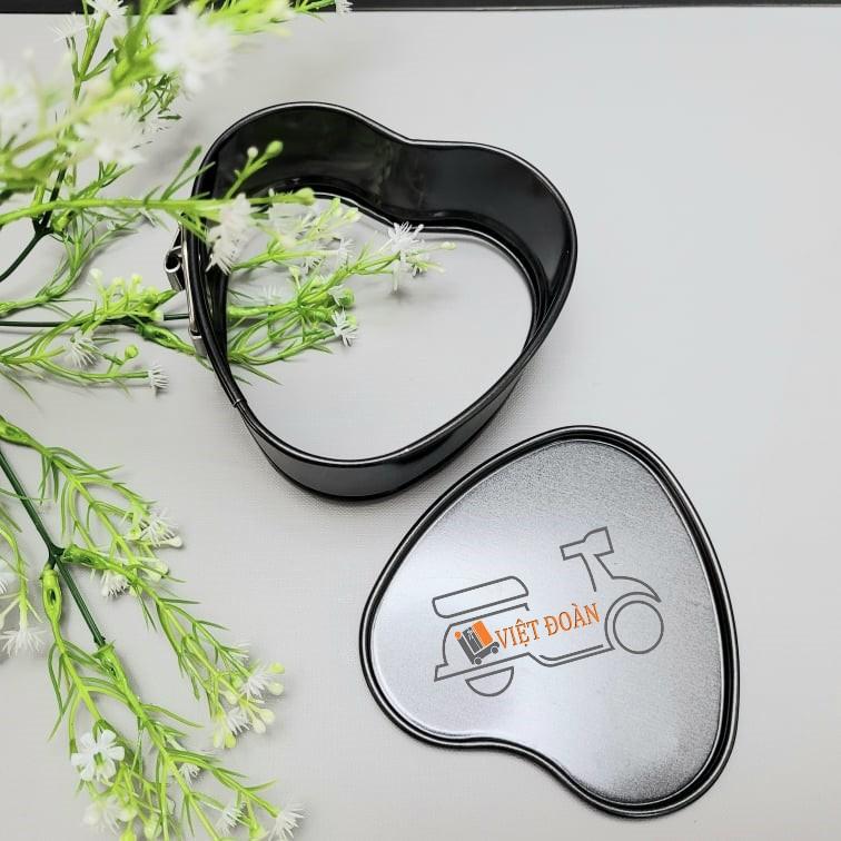 Bộ Khuôn ĐẾ RỜI Hình Tim - Tròn - Chữ Nhật. Khuôn Bánh Bông Lan - KHUÔN GÀI Thép Carbon BÍ QUYẾT LÀM BÁNH Không Dính