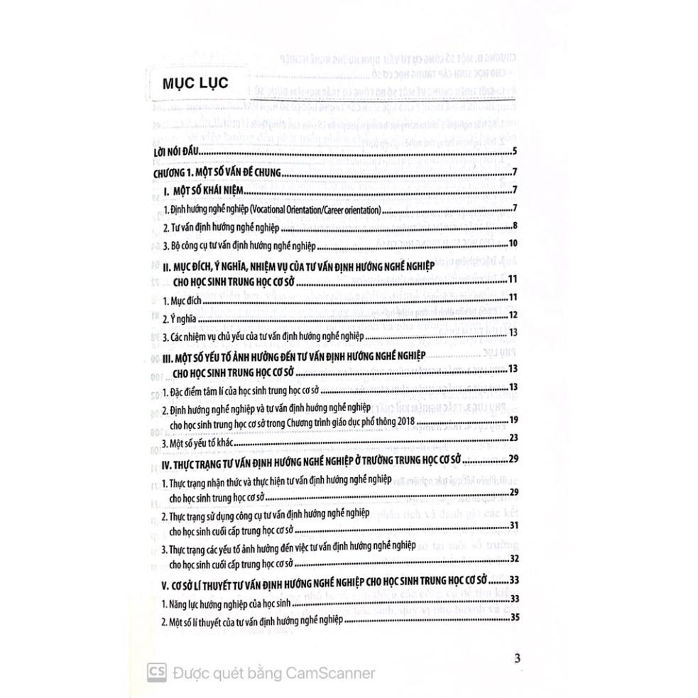 Sách - Công cụ tư vấn định hướng nghề nghiệp cho học sinh trung học cơ sở