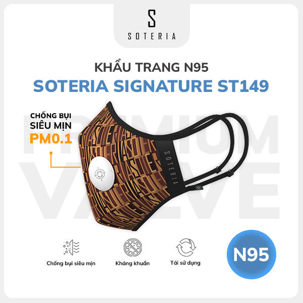 Khẩu trang thời trang Soteria Signature ST149 - N95 lọc 99% bụi mịn 0.1 micro