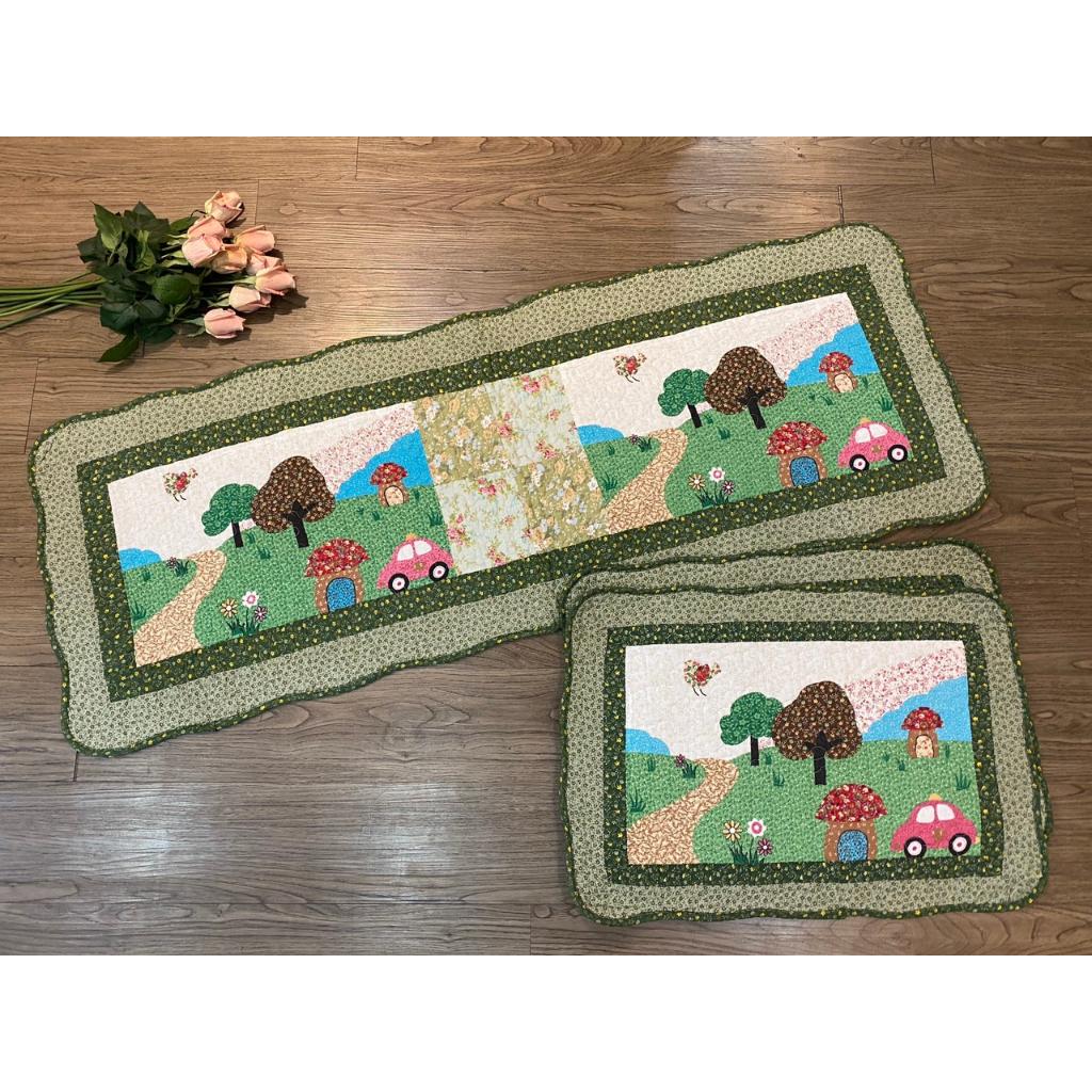 Thảm set 3 - ngôi nhà nấm đỏ - T3N460