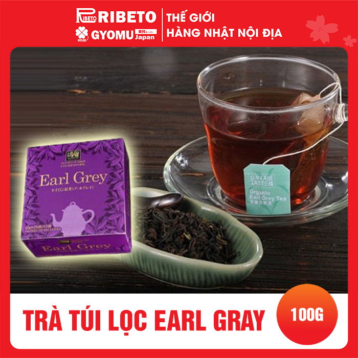 Trà túi lọc Earl gray 100g- hàng nội đại Nhật Bản