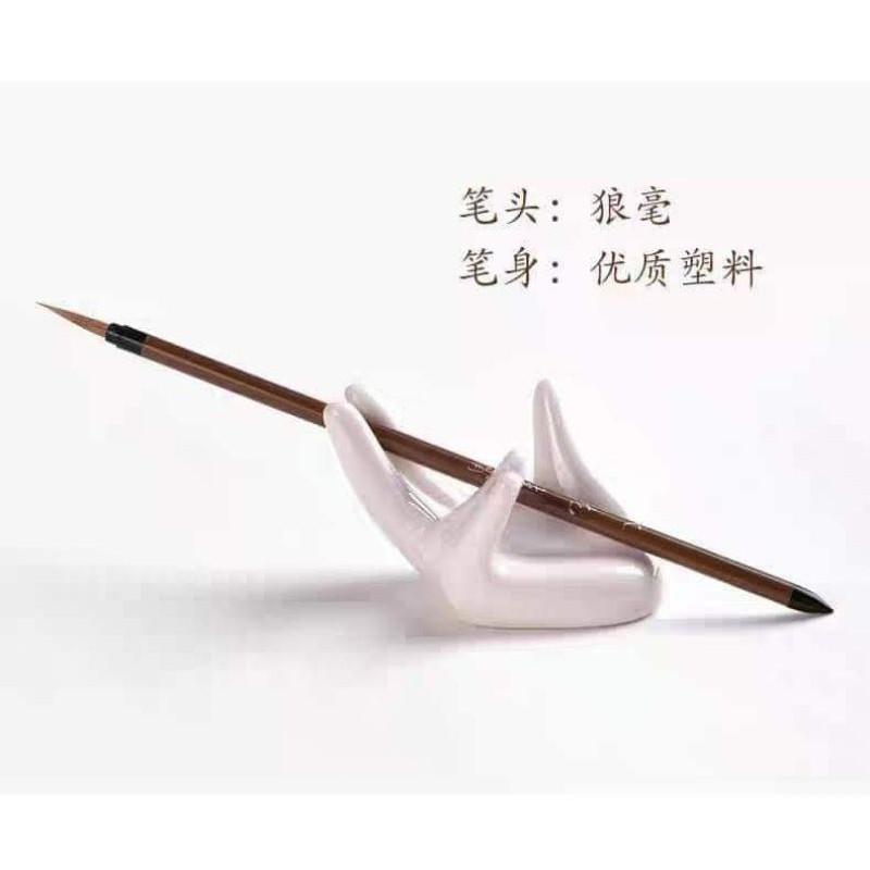 Khuyến mãi combo bộ bút,mực,giấy,nghiên.Đủ bộ cho người luyện viết thư pháp. 1 bút trung xà cừ, tinh phẩm lang hào.