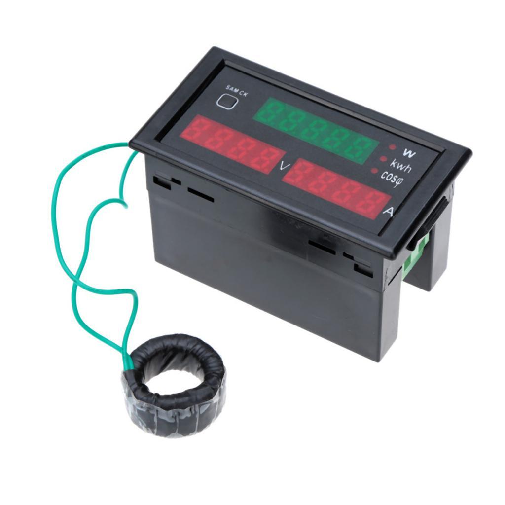 AC80-300V 100A Digital LED Amp Volt Meter Power Electric Energy Tester & CT