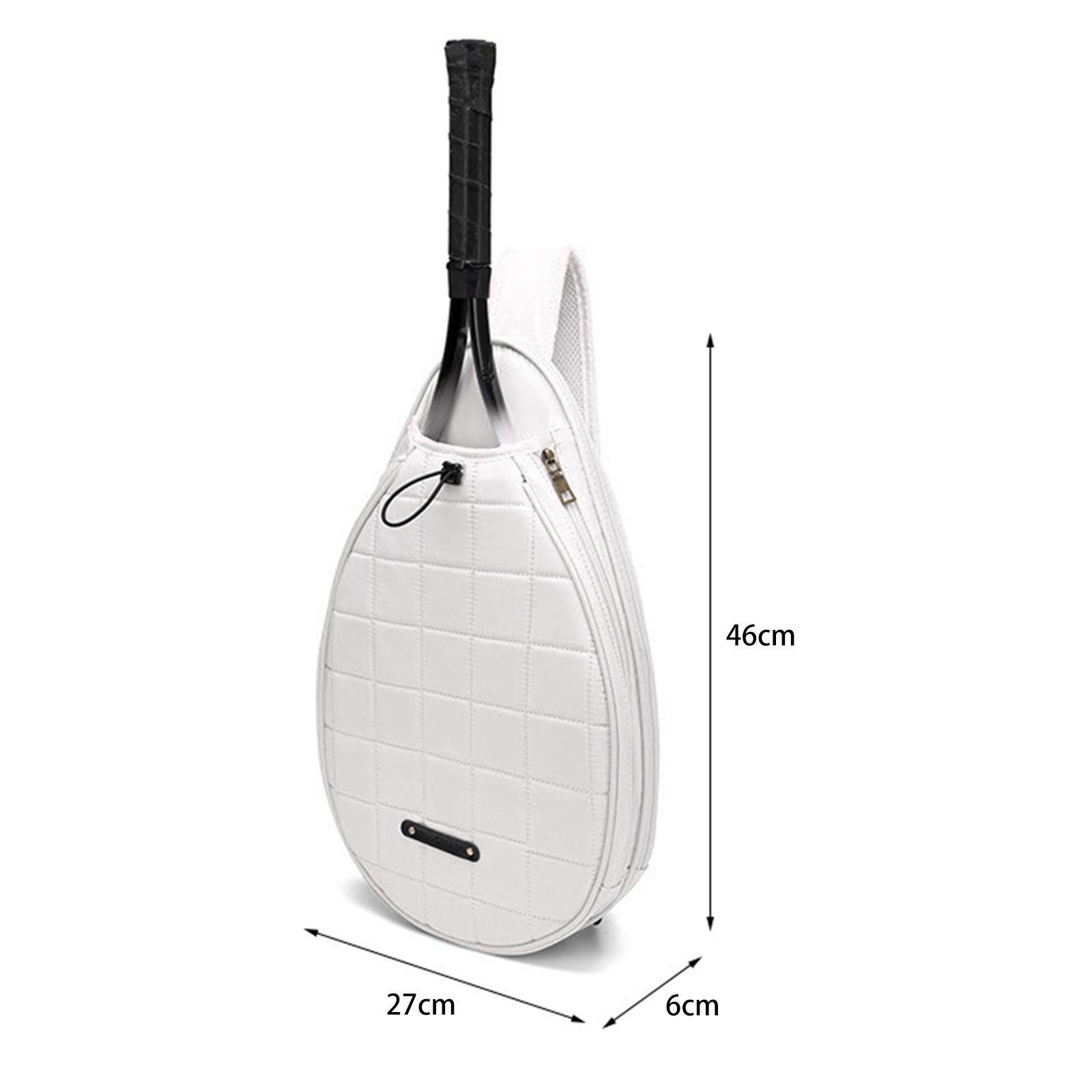 Tennis Racket Shoulder Bag Outdoors Sports Accessories Pocket Mesh Organizer