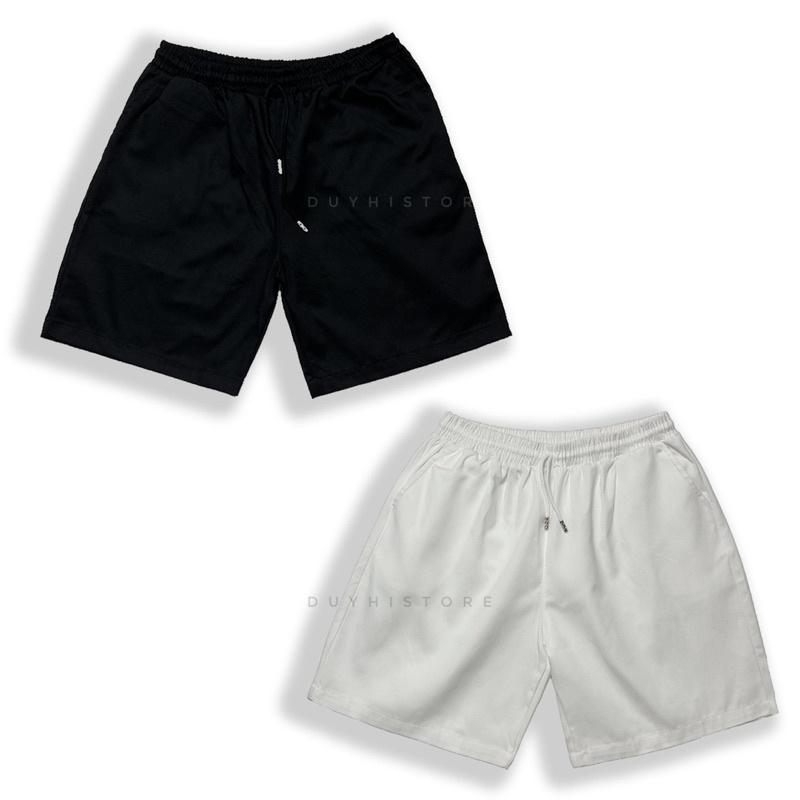 Quần Short Kaki Đen Trắng / Quần unisex nam nữ / Ảnh thật