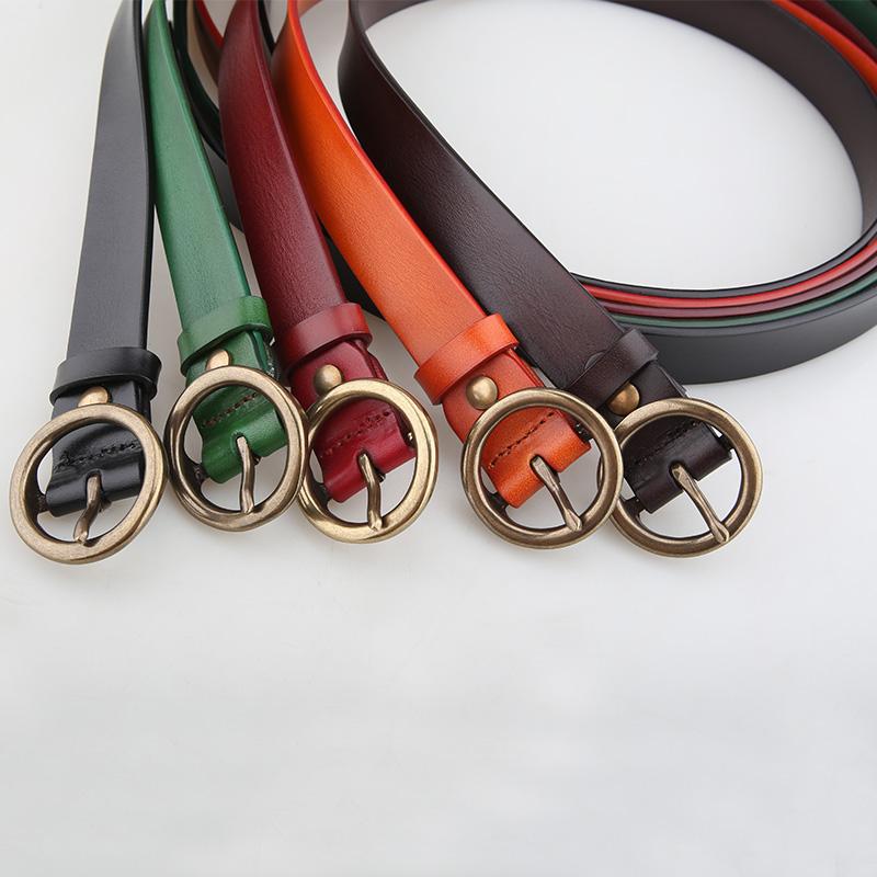 Đồng Nguyên Chất Pin Khóa Nữ Đầu Dây Da Dây Da Nữ Đa Năng Thời Trang Dây Da