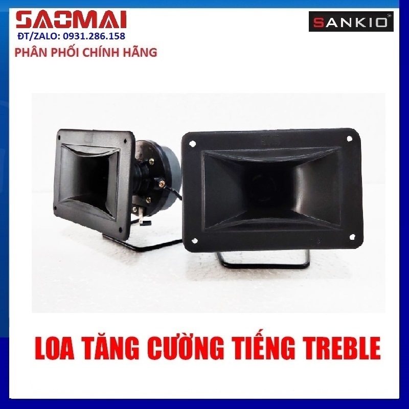 Bộ 2 Loa Treble Karaoke Sankio JBM họng chữ nhật, từ lớn 7cm - Hàn sẵn tụ và 2m dây loa - Hàng chính hãng