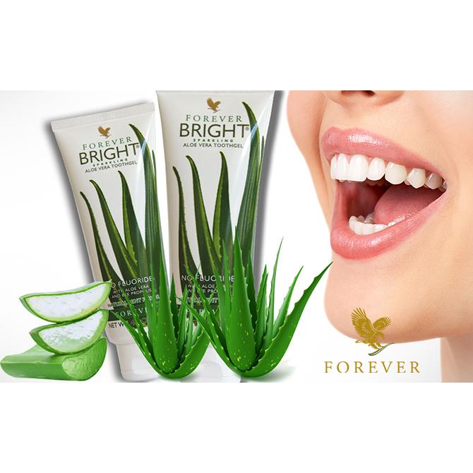 Combo 2 Tuýp Kem Đánh Răng Lô Hội Forever Bright Toothgel 130g/tuýp